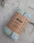 Muslin Cloth 2-pack Green. One Leaf, One Solid