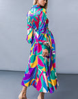 FOCUSED ON PRIORITIES WOVEN MIDI DRESS
