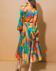 FOCUSED ON PRIORITIES WOVEN MIDI DRESS