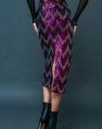BE HAPPY FRIEND SEQUIN MIDI SKIRT