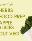 TWO POCKET Reusable Vegetable Storage Bag for Herbs, Snacks