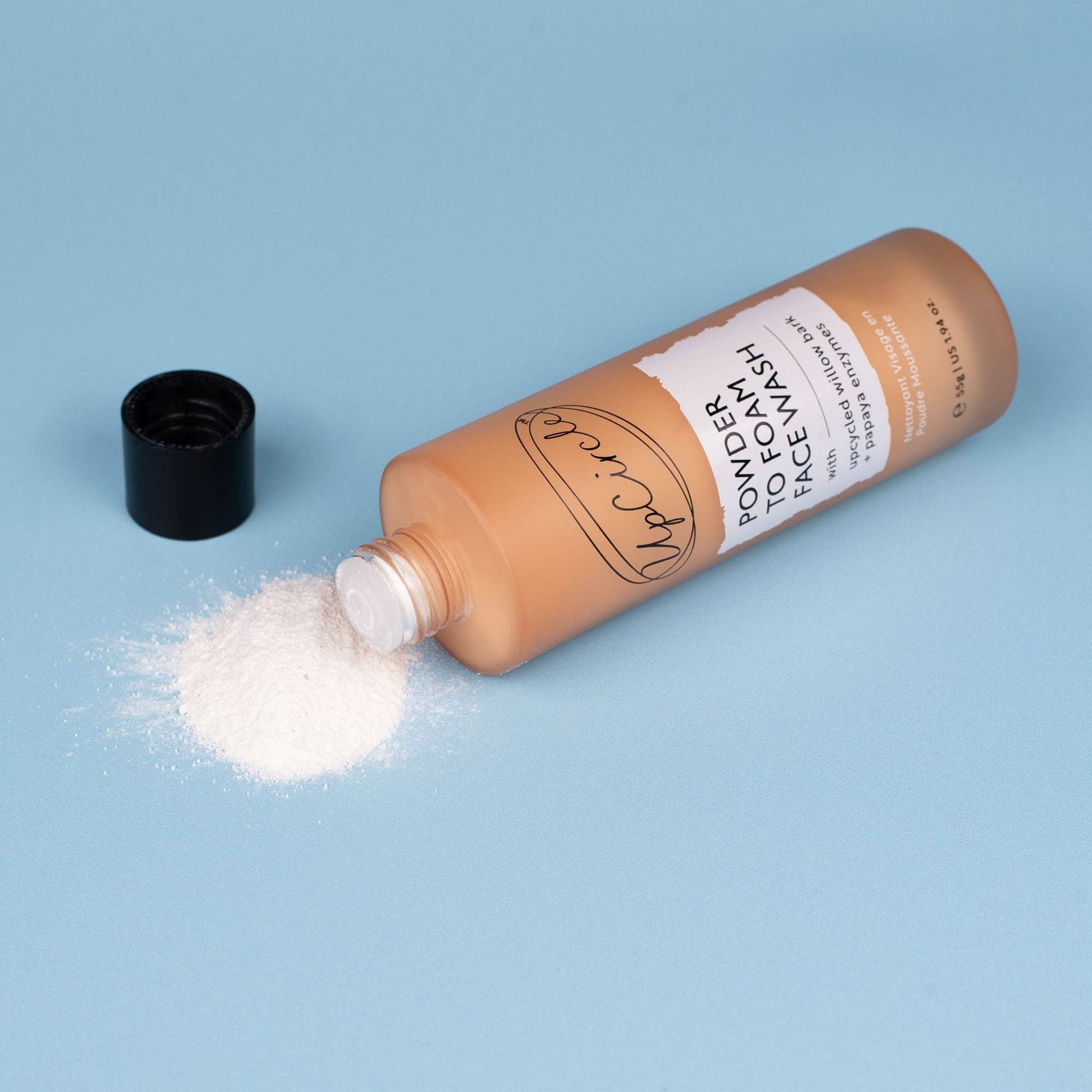 Powder-to-Foam Face Wash with Upcycled Willow Bark + Papaya