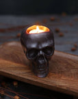 Sculpted Skull Candle – 100% Beeswax – Black - Handcrafted