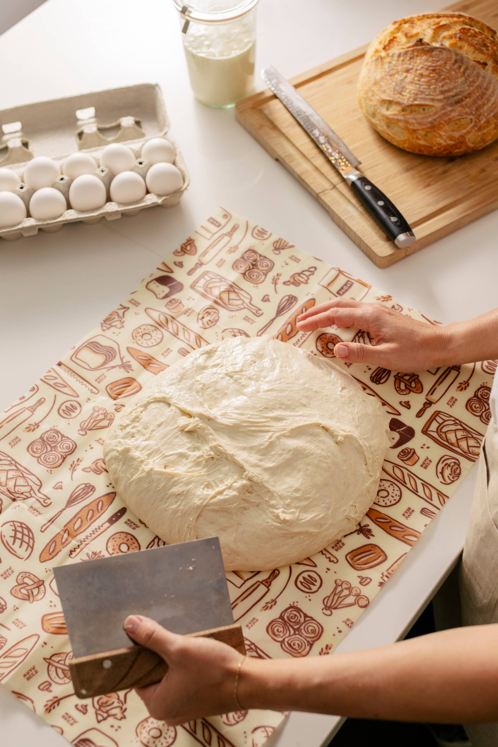 Bee&#39;s Wrap - New! Bakery Lane - Bread Wrap, Seasonal Print