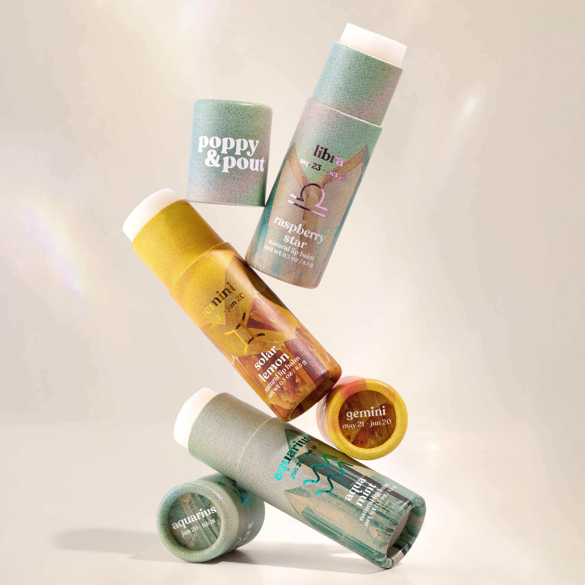 Lip Balm, Zodiac, Gemini Solar Lemon