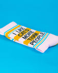 I Like Cats More Than People Gym Crew Socks