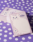 Bromstad Printing Co. - Negative Space Floral Cat - Risograph A2 Notepad