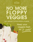 EXTRA LARGE Reusable Vegetable Storage Bag for the Fridge