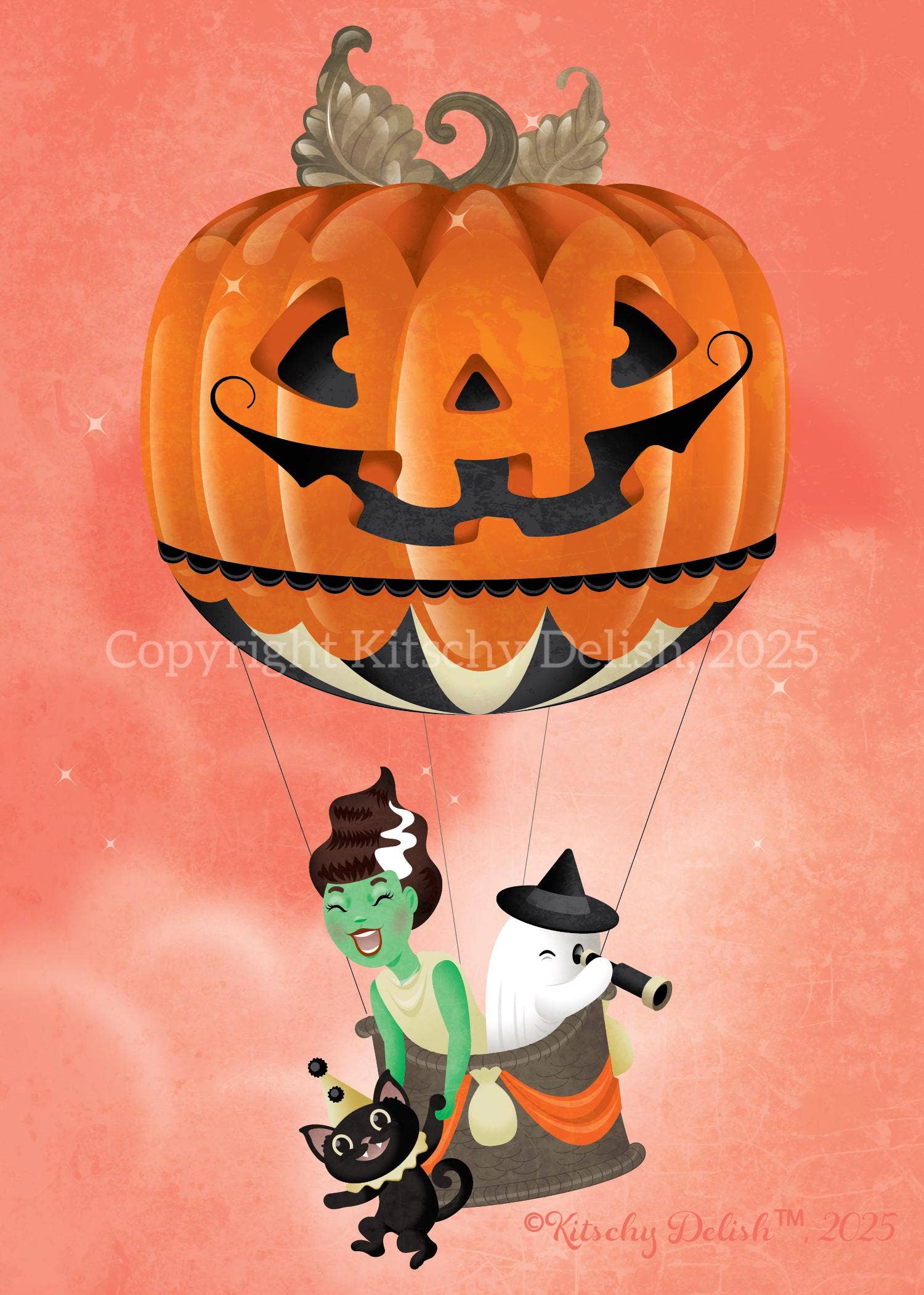 Carried Away Halloween Large Soft Enamel Glitter Pin