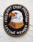 Frequent Crier Eagle Sticky Patch| Embroidered Sticker Patch
