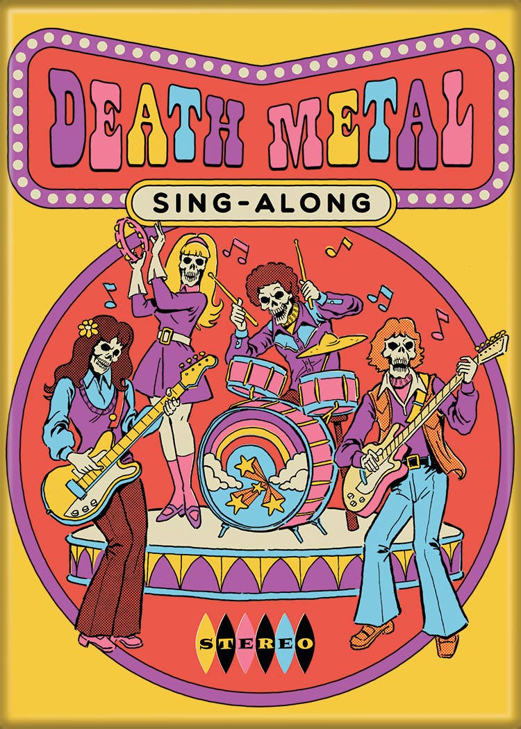 Steven Rhodes Death Metal Sing-Along Magnet