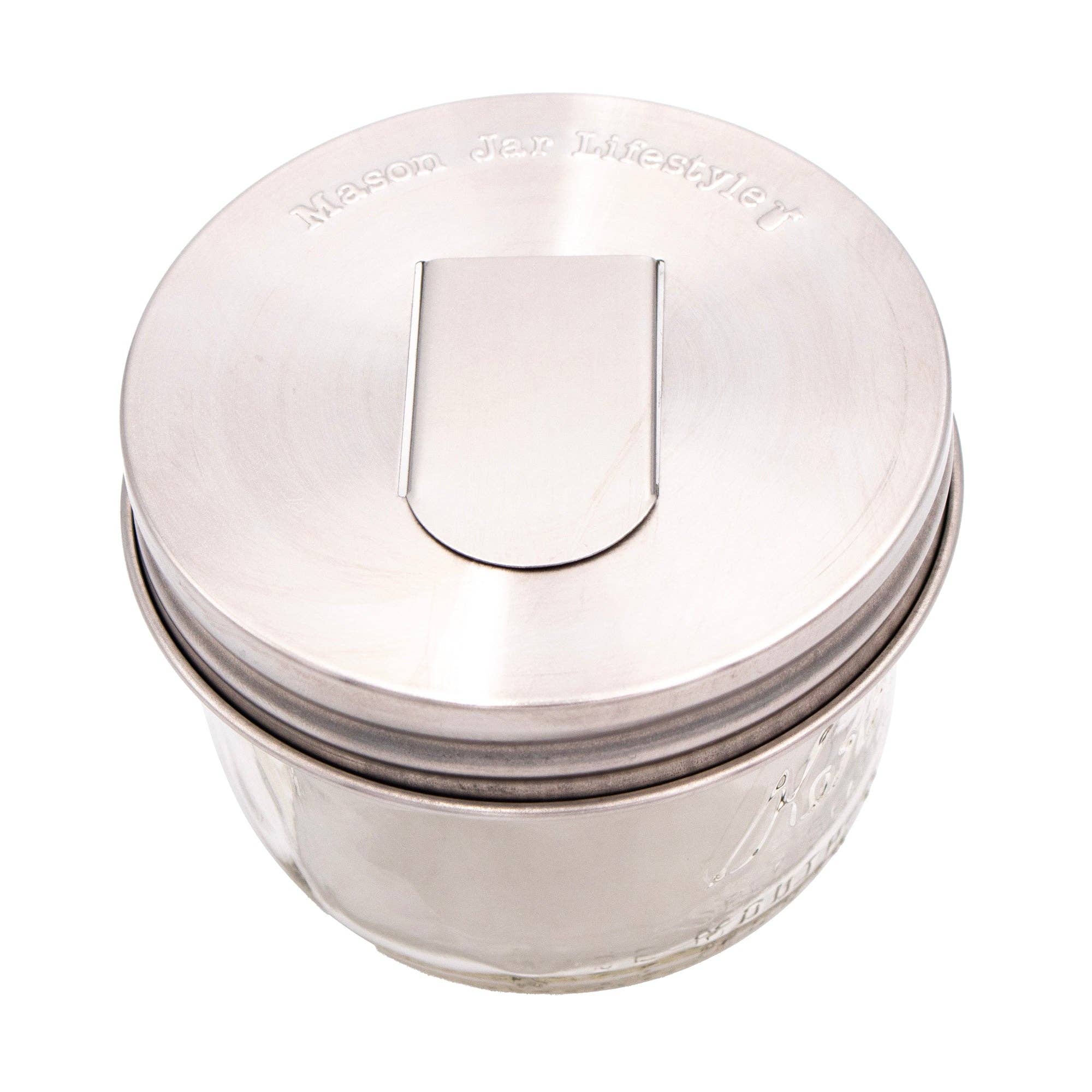 Mason Jar Lifestyle - Grain Dispenser Stainless Steel Lids for Mason Jars 2 Pack