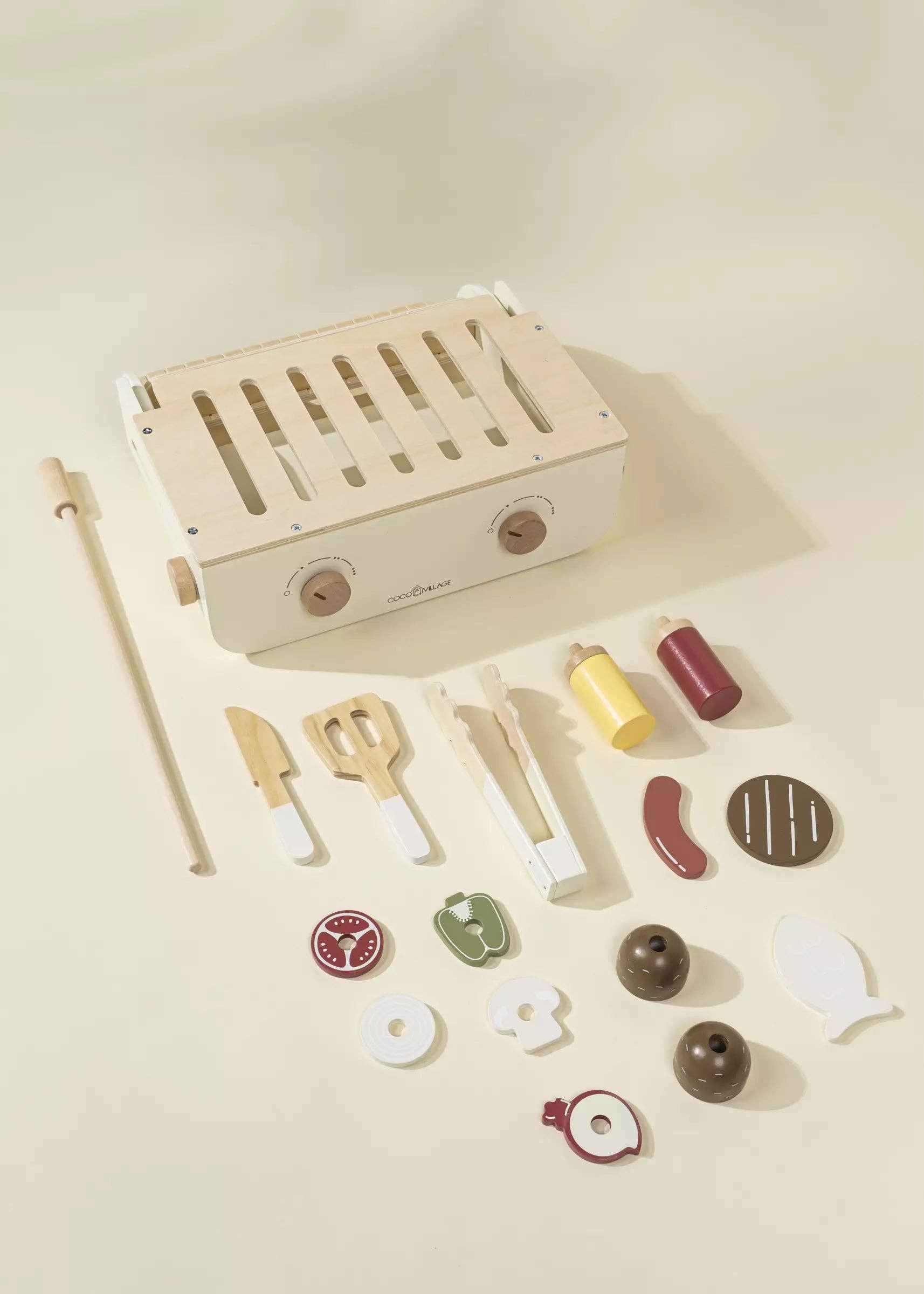 Wooden Barbecue Playset and Accessories
