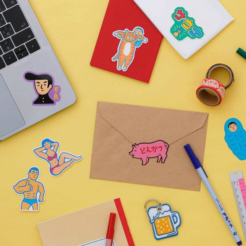 Japanese Retro DieCut Sticker