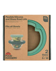 Food Huggers - Food Huggers Lids Set/2 Gradual Green (S,M)