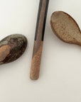 fort & field - Neutral colorblock handmade Japanese pottery coffee spoon
