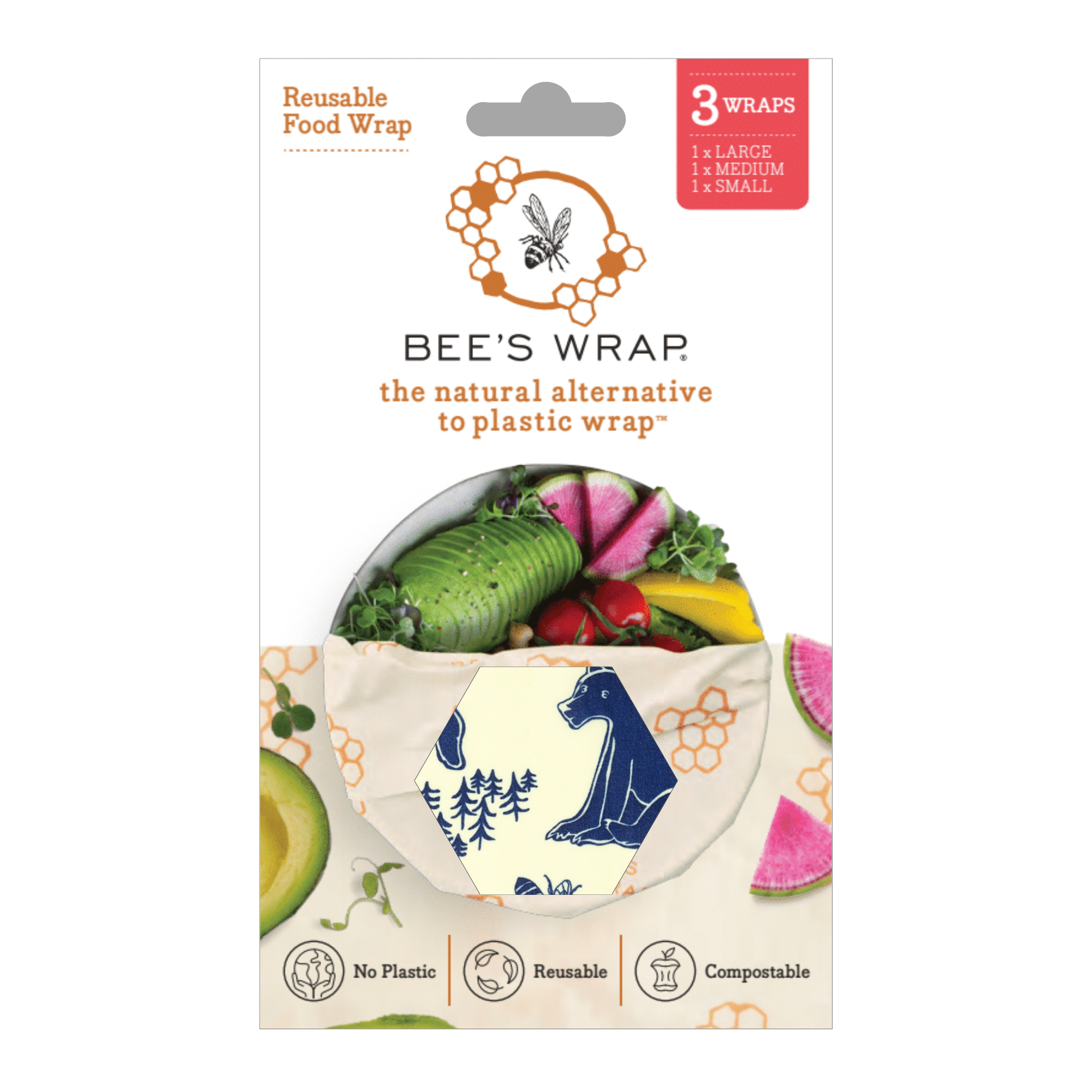 Bee's Wrap - Assorted 3 Pack - Bees &amp; Bears