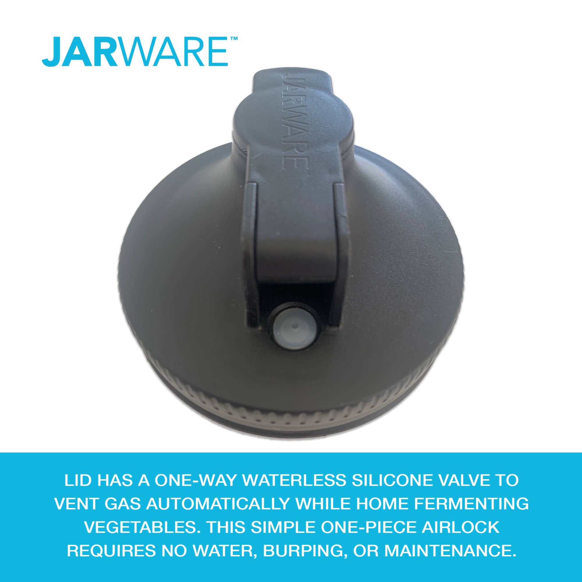 Jarware Black Spout Lid for Wide Mouth Mason Jar