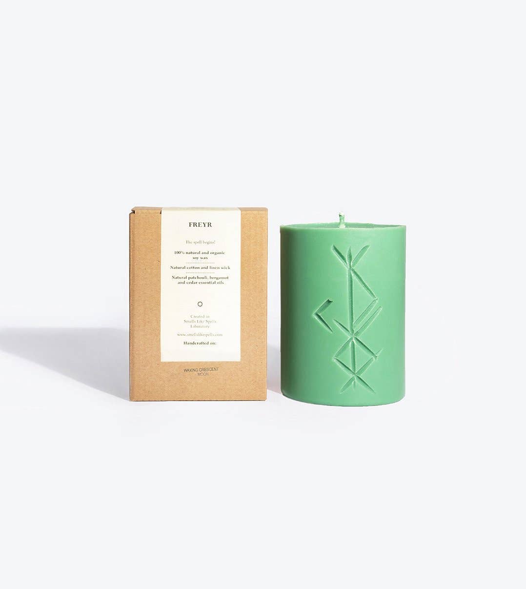 Freyr | Rune Carved Candle inspired by Norse Magic | Wealth