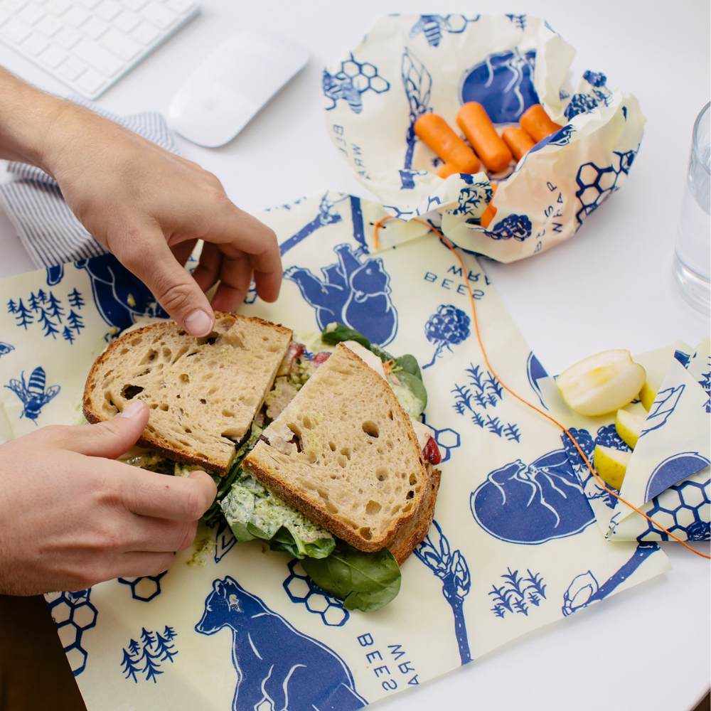 Bee's Wrap - Lunch Pack - Bees &amp; Bears Print