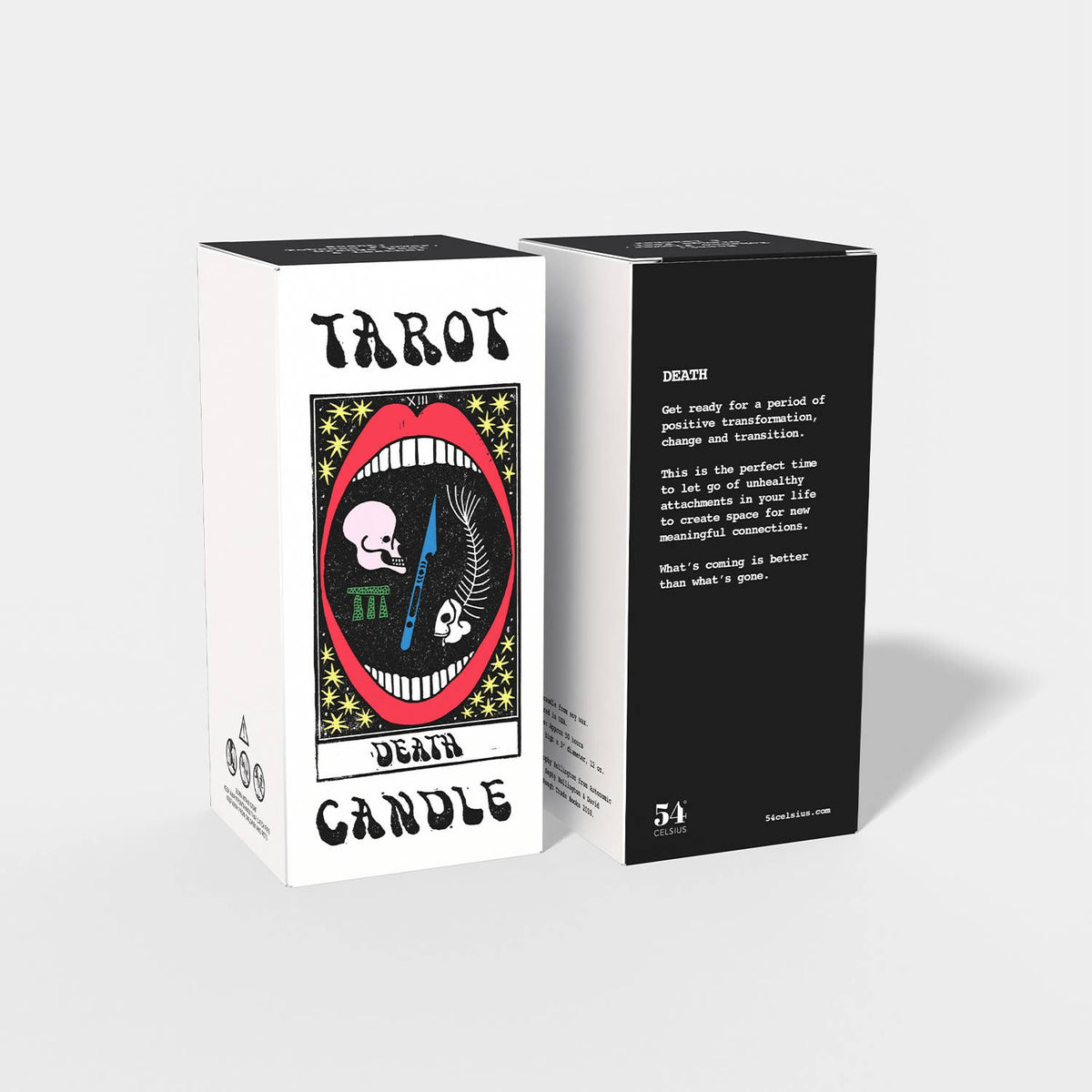 Tarot Candle, Death - 6" Tall &amp; 60 Hr Burn, Tobacco &amp; Orange