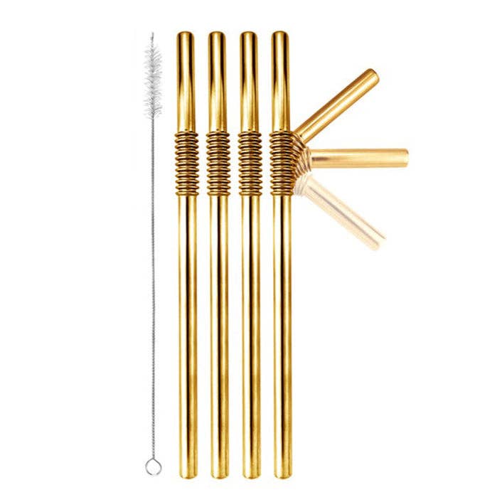 Turtleneck Stainless Steel Bendable Straw sets