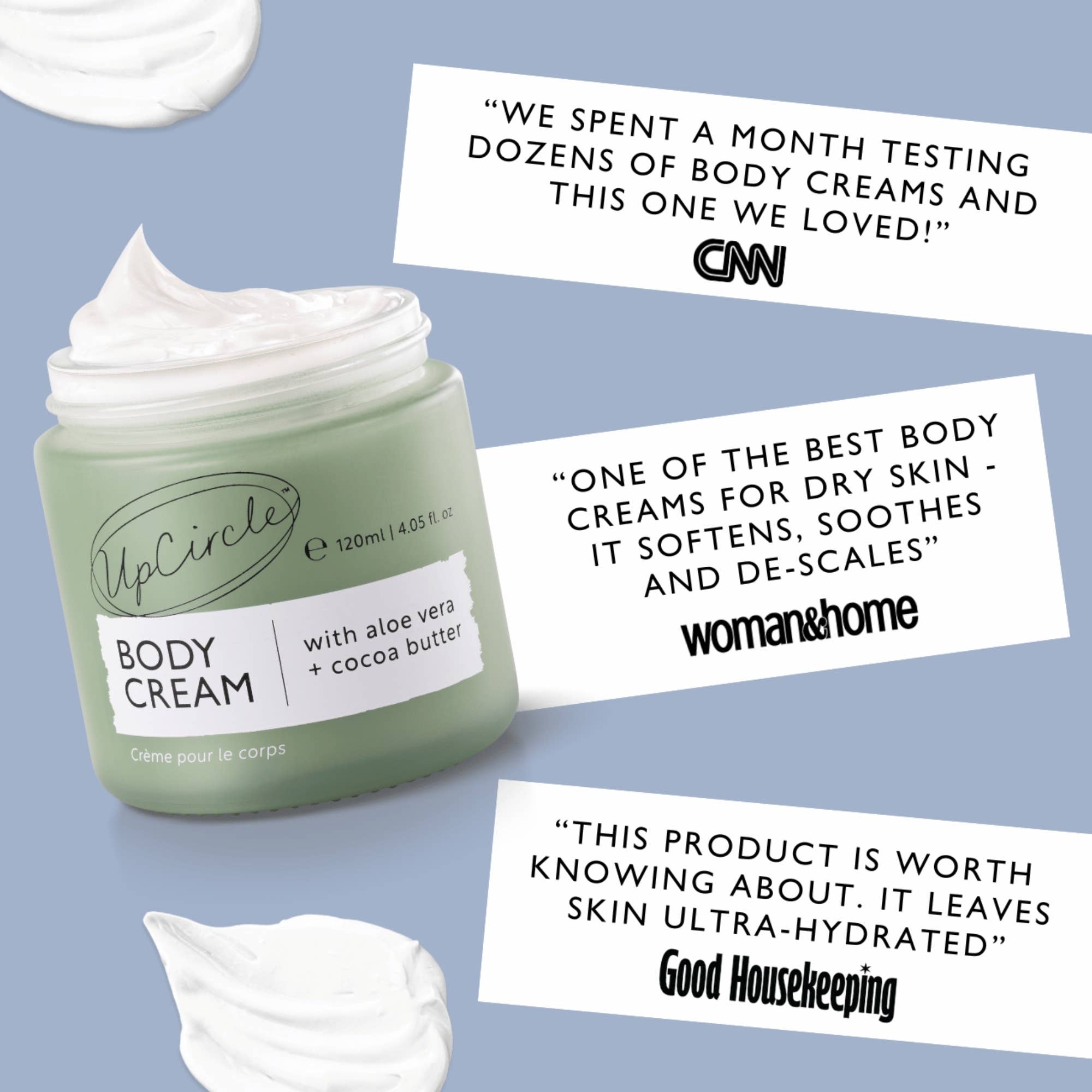 Vegan Body Cream with Aloe Vera + Cocoa Butter for Dry Skin