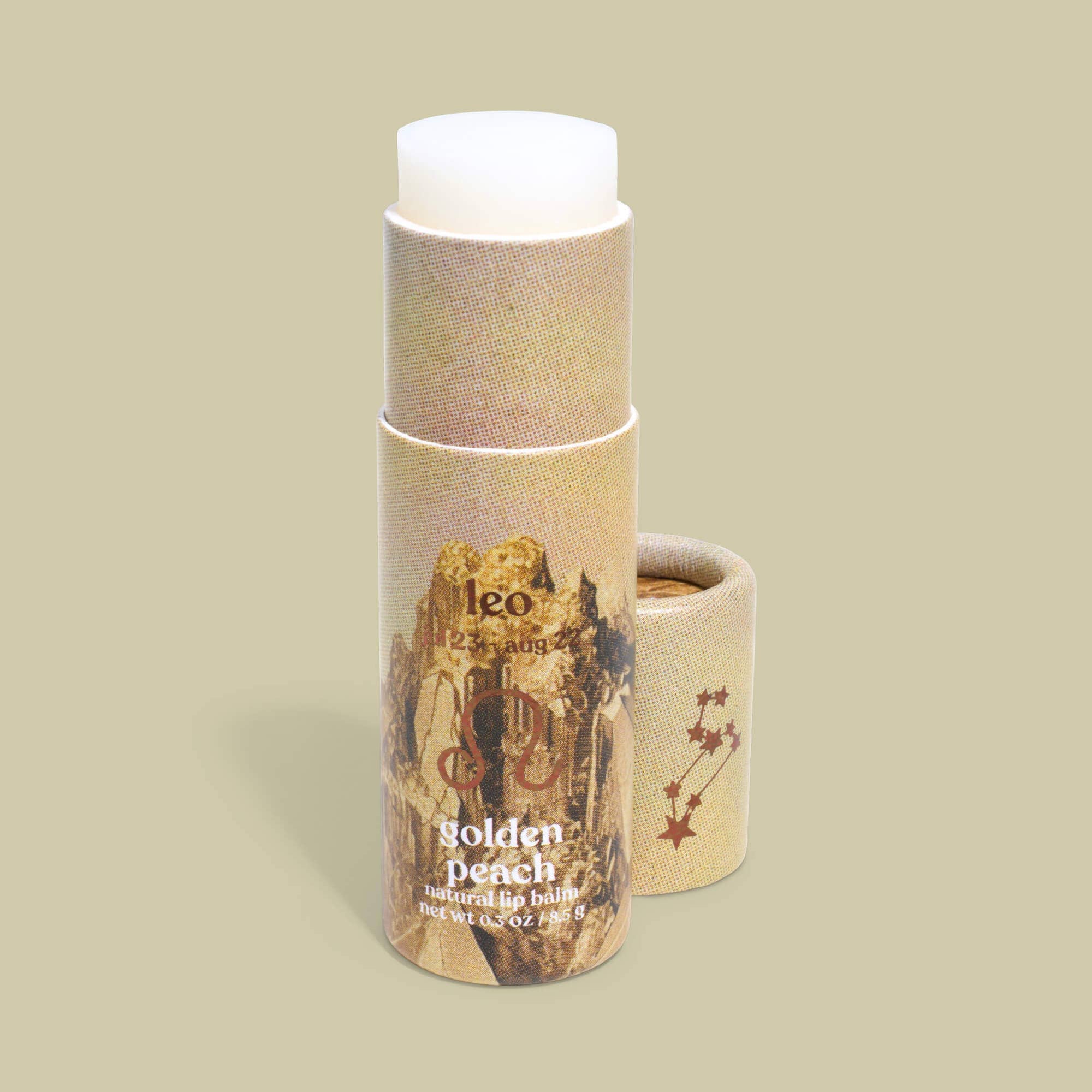 Lip Balm, Zodiac, Leo Golden Peach