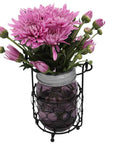Galvanized Metal Flower Organizer Frog Lid for Mason Jars
