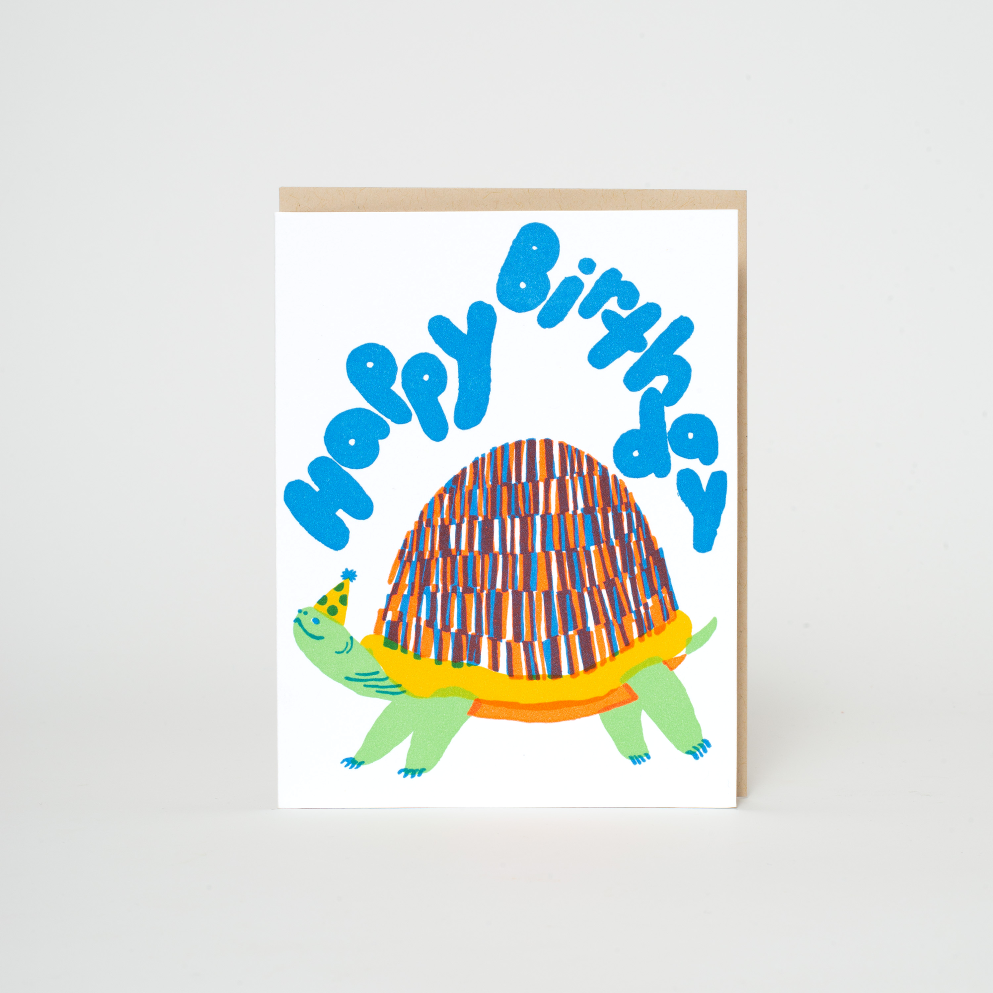 Turtle Birthday Letterpress Greeting Card by Egg Press