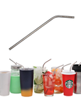 Long Thin Bent Stainless Steel Straw for Quart Mason Jars