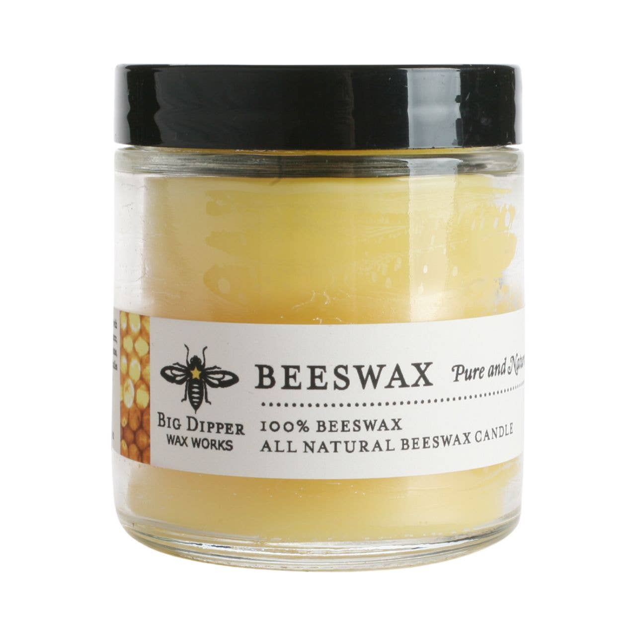 Apothecary Glass Candle – 100% Pure Beeswax – 25 Hour Burn