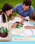 Paint Your Numbers - Succulent Garden Tote Paint by Numbers Kit