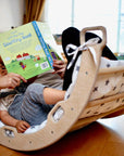 Climbing Arch with Ladder Ramp and Star Pillow Set | Wooden Climber Set
