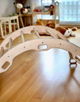 Climbing Arch with Ladder Ramp and Star Pillow Set | Wooden Climber Set