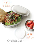 ECOlunchbox Oval & Snack Cup Lunch Food Container
