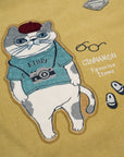 Kusuguru Japan Cat & French Bulldog Embroidered Tote Bag - Y