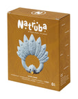 Natural rubber Teether Peacock - Light Blue