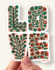 Egg Press Manufacturing - Floral Love Letters Vinyl Sticker