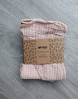 Muslin baby hooded bathtowel Powder