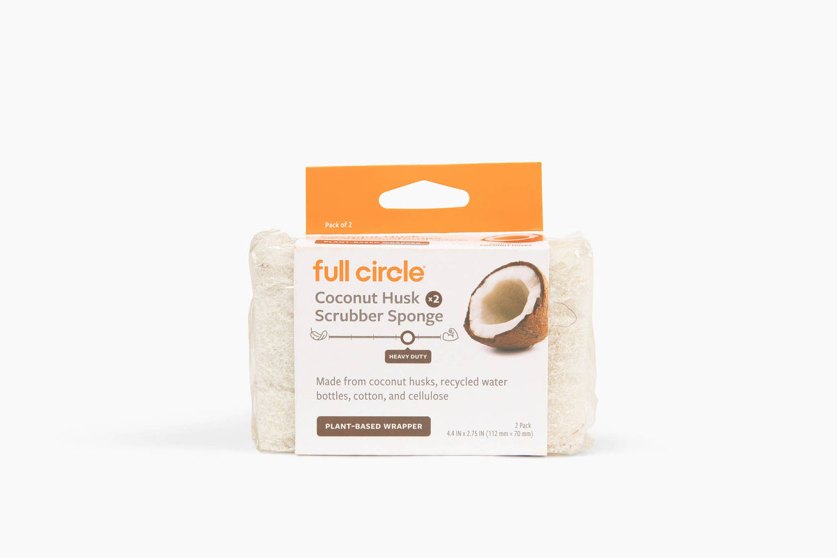 Coconut Husk Scrubber Sponge (2pk)
