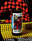 Tarot Candle, Hermit  - 6" Tall & 60 Hr Burn, Lav. & Vanilla