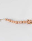 Silicone Bead & Wood Ring Pacifier Clip