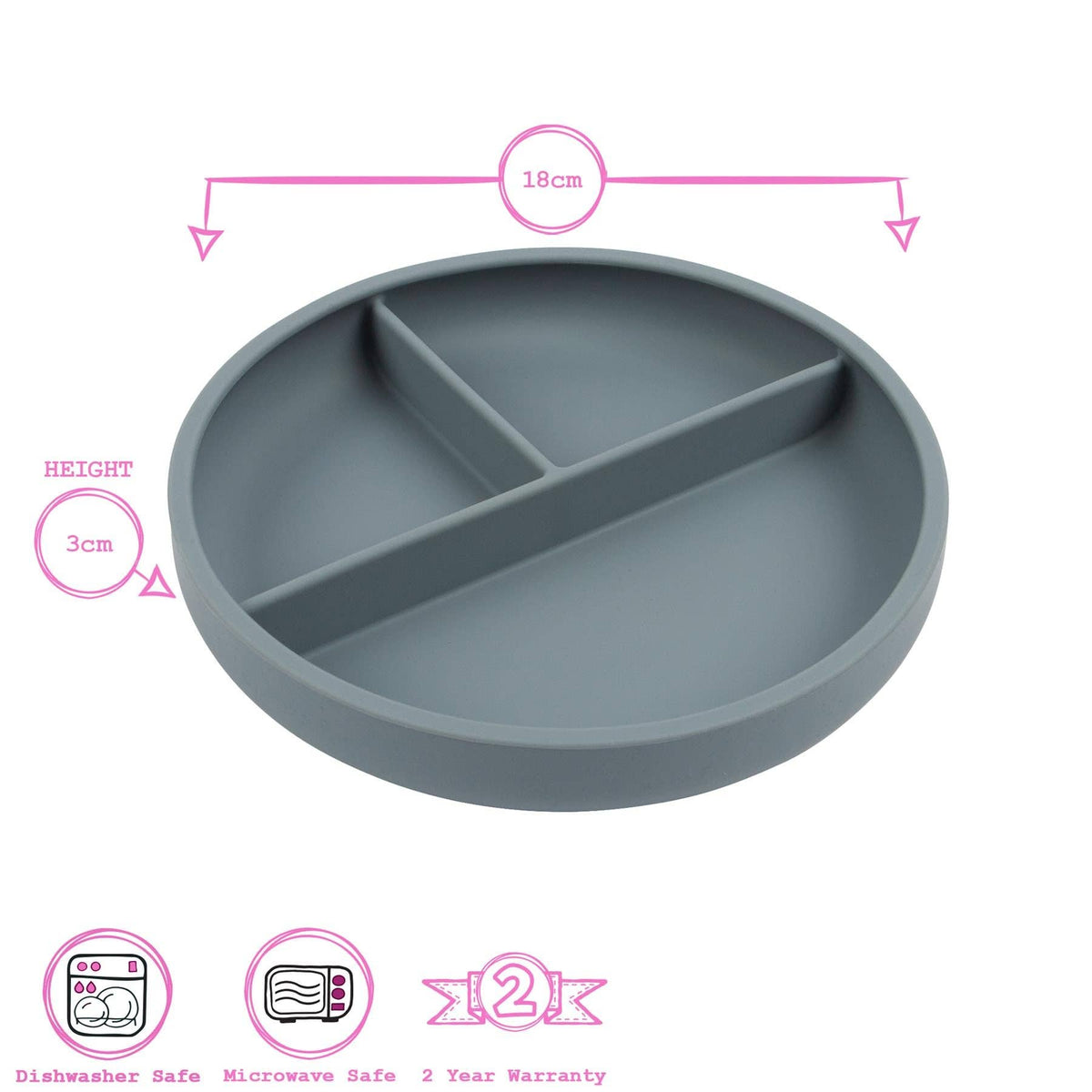 Silicone Baby Divided Suction Plate