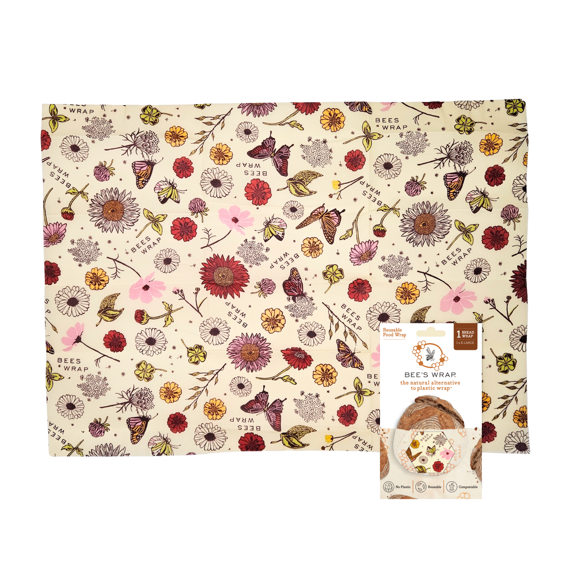 Bee's Wrap - Bread Wrap - Meadow Magic, New for 2026