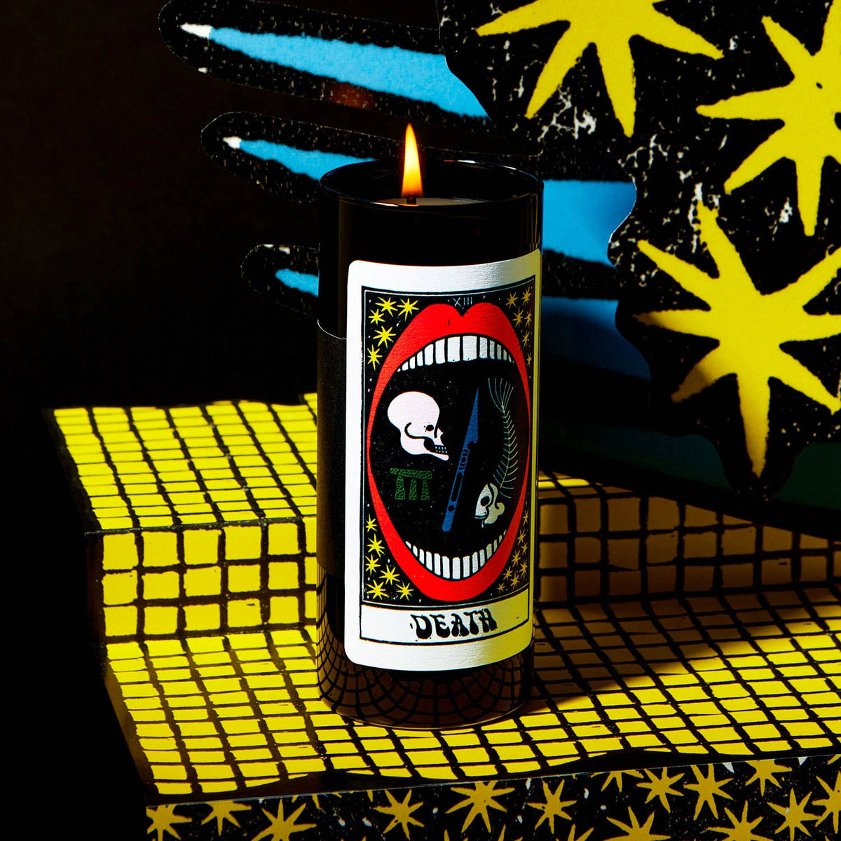 Tarot Candle, Death - 6" Tall &amp; 60 Hr Burn, Tobacco &amp; Orange