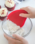 Fox Run Silicone Bowl Scraper, Red, 5.5" x 4.5"