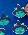 Witch Cat Clear Sticker