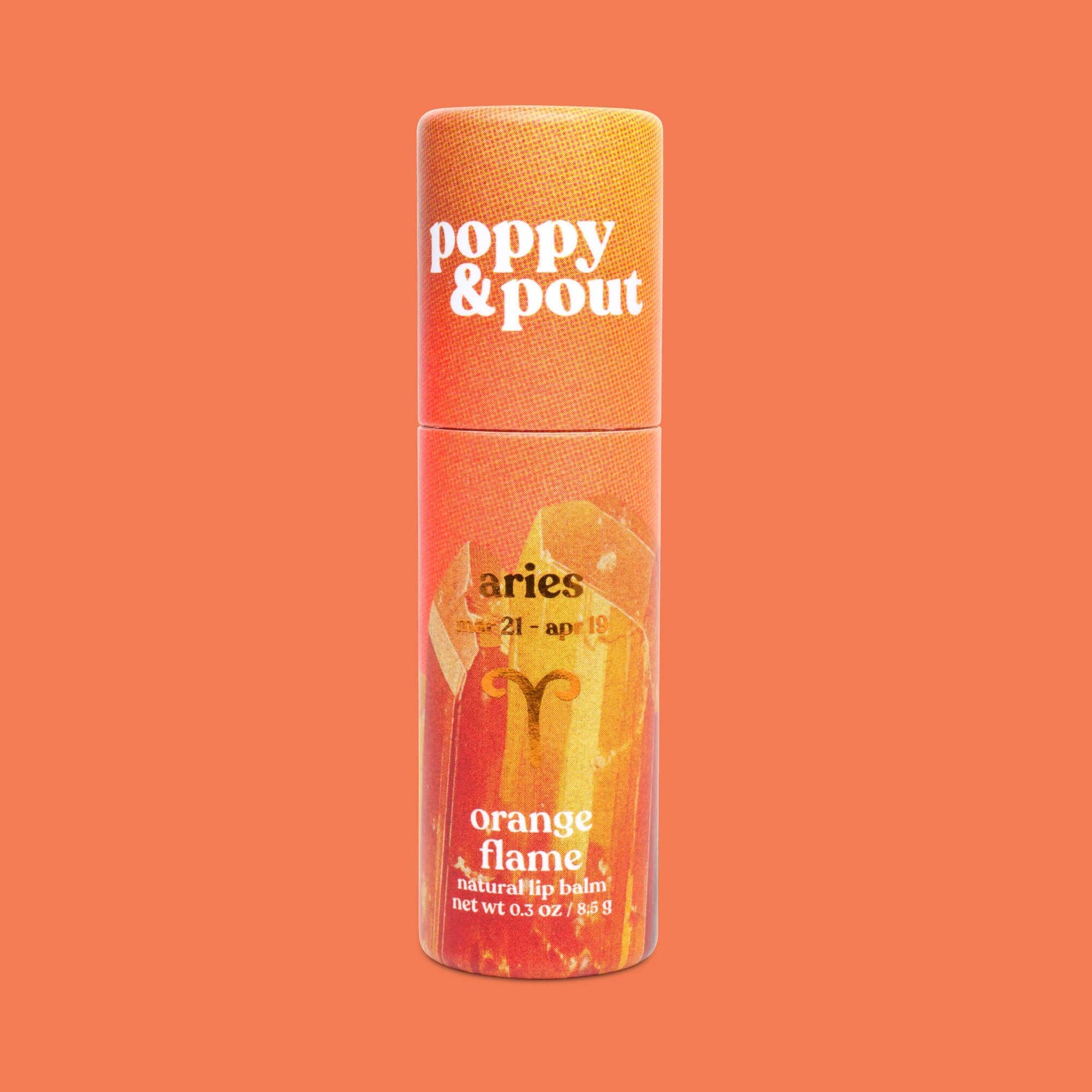 Lip Balm, Zodiac, Aries Orange Flame