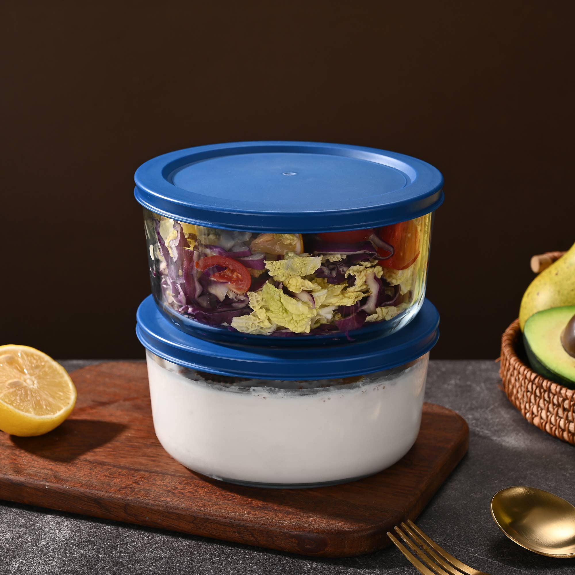 Fox Run Glass Yogurt Container with Lid - 1 Quart